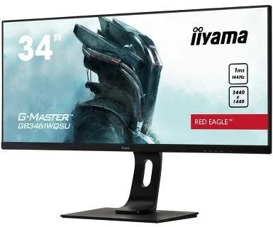 IIYAMA 34" GB3461WQSU-B1  {IPS 3440x1440(UWQHD) nonGLARE, 350cd/m2, H178°/V178°, 1000:1, 80M:1, 16.7M, 1ms, VGA, 2xHDMI, 2xDP, USB-Hub, Height adj, Pivot, Tilt, Swive}
