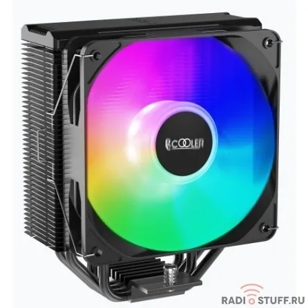PCCooler Paladin EX400S S115X/1200/1700/AM4 (24 шт/кор, TDP 180W, 120mm PWM LED FAN, 4 тепловые трубки 6мм, 800-1800RPM, 28,6dBa)