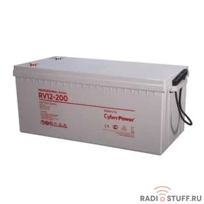 CyberPower Аккумуляторная батарея RV 12200W (12В/56 Ач), клемма М6, ДхШхВ 230х138х205мм, вес 18,5кг, срок службы 10 лет