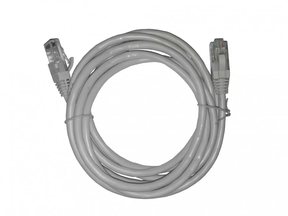 Патч-корд Technolink "C" UTP4 cat.5е, 2.0м, CCA, LSZH, серый, литой коннектор