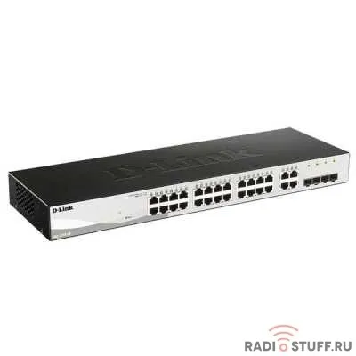 D-Link DGS-1210-28/F3A Настраиваемый коммутатор WebSmart с 24 портами 10/100/1000Base-T и 4 комбо-портами 100/1000Base-T/SFP