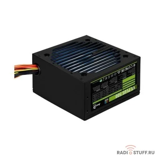 Блок питания Aerocool VX-500 RGB PLUS (ATX 2.3, 500W, 120mm fan, RGB-подсветка вентилятора) Box