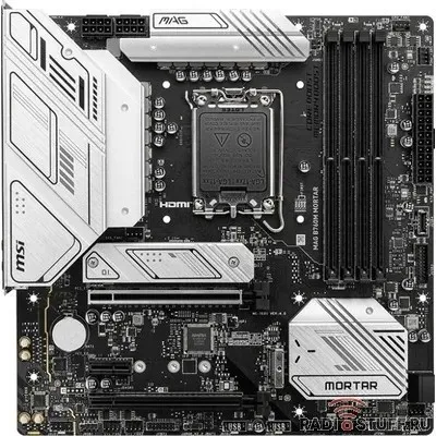 Материнская плата MSI MAG B760M MORTAR Soc-1700 Intel B760 4xDDR5 mATX AC`97 8ch(7.1) 2.5Gg+HDMI+DP