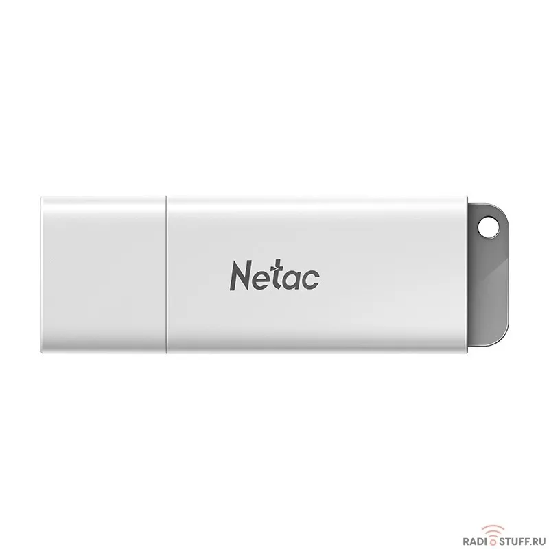 Netac USB Drive 64GB U185 <NT03U185N-064G-20WH>, USB2.0, с колпачком, пластиковая белая