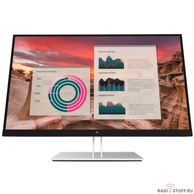 LCD HP 27" E27u G4 черный {IPS 2560x1440 60Hz 5ms 178/178 250cd 1000:1 8bit(6bit+FRC) HDMI1.4 DisplayPort1.2 4xUSB3.2 USB-C3.2 VESA} [189T3AA]