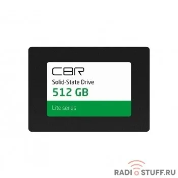 CBR SSD-512GB-2.5-LT22, Внутренний SSD-накопитель, серия "Lite", 512 GB, 2.5", SATA III 6 Gbit/s, SM2259XT, 3D TLC NAND, R/W speed up to 550/520 MB/s, TBW (TB) 240