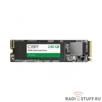CBR SSD-240GB-M.2-LT22, Внутренний SSD-накопитель, серия "Lite", 240 GB, M.2 2280, PCIe 3.0 x4, NVMe 1.3, SM2263XT, 3D TLC NAND, R/W speed up to 2000/1300 MB/s, TBW (TB) 120