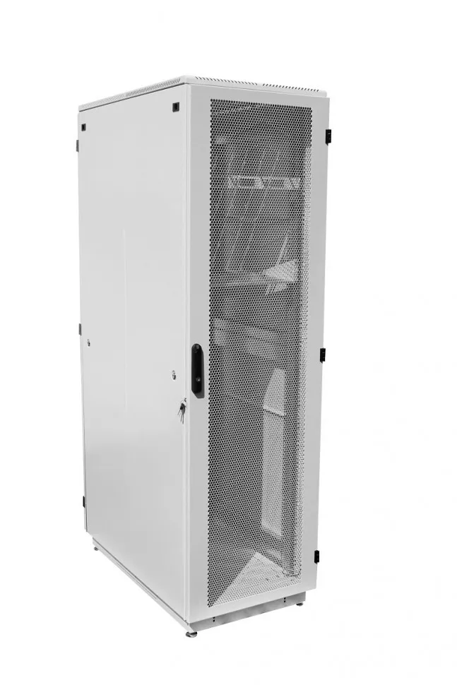 Шкаф телекоммуникационный напольный, 47U, (600x1000мм), дверь перфорированная, задние двойные перф., ЦМО