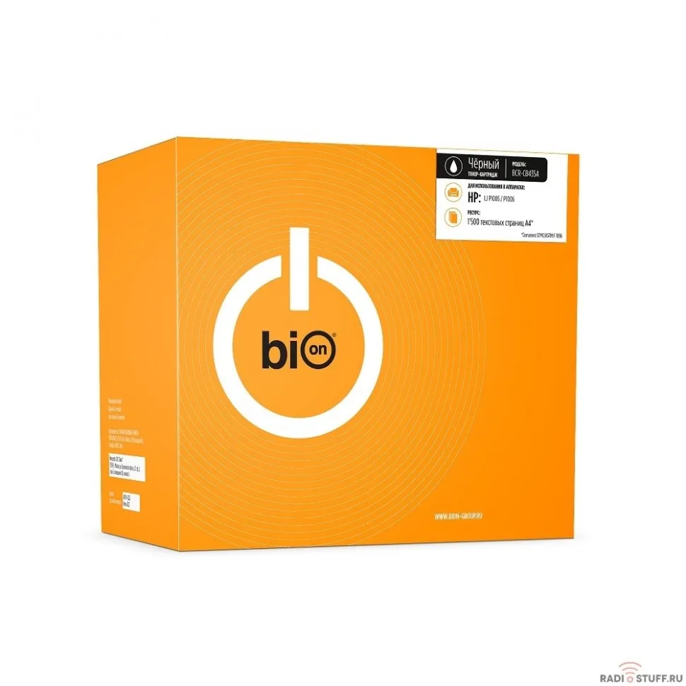 Bion CB435A Картридж для НР LaserJet P1005/P1006 (1500  стр.), Черный