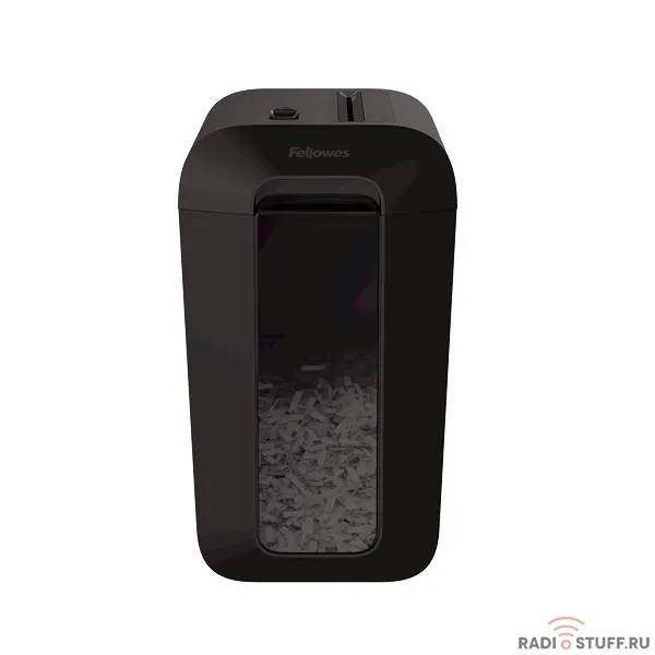 Fellowes Шредер PowerShred LX65 FS-44007(01), черный {DIN P-4,  4х37мм, 8 лст., 17 лтр.,  уничт.: скрепки,скобы,карты}