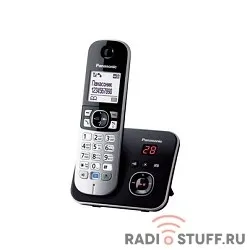Panasonic KX-TG6821RUB  (черный) {Беспроводной DECT,автоответчик,определитель номера,телефонный справочник 120 зап.}