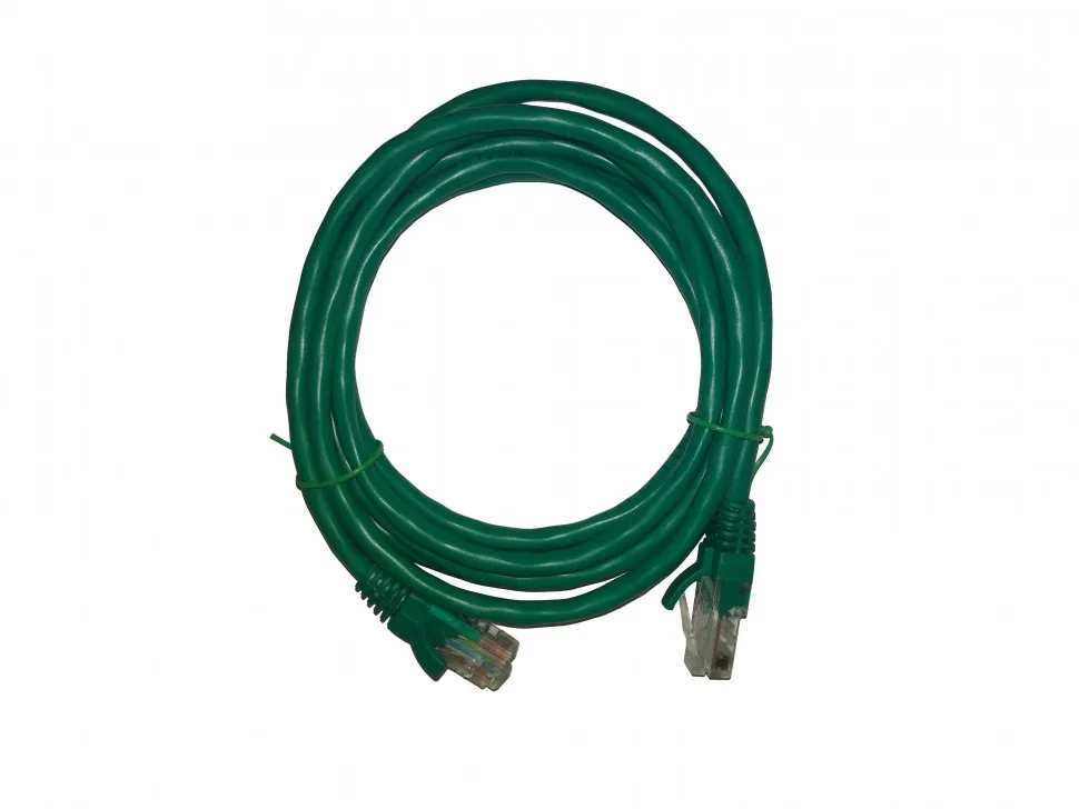 Патч-корд Technolink UTP4 cat 5e, 2,0м, ВС, LSZH, зеленый, литой коннектор