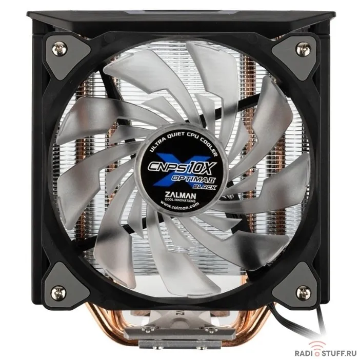 Устройство охлаждения(кулер) Zalman CNPS10X Optima II Black RGB Soc-AM4/AM3+/1150/1151/1200/2011/2066 4-pin 17-27dB Al+Cu 180W 740gr LED Ret