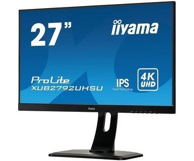 IIYAMA 27" XUB2792UHSU-B1 черный {IPS LED 3840x2160 5ms 16:9 300cd 178/178 DVI HDMI DisplayPort USBHub}