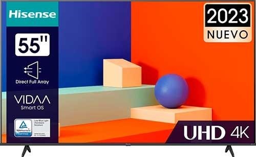 Телевизор HISENSE 55" UHD 3840x2160 TV Bluetooth Wi-Fi Direct черный 55A6K
